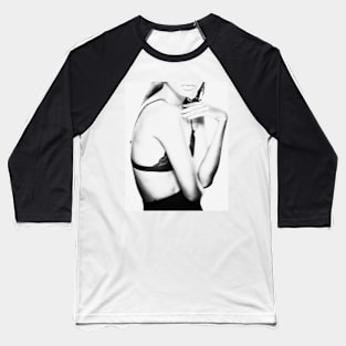 Woman, Girl, Lips print, Fashion art, Fashion print, Scandinavian art, Modern art, Wall art, Print, Minimalistic, Modern Baseball T-Shirt